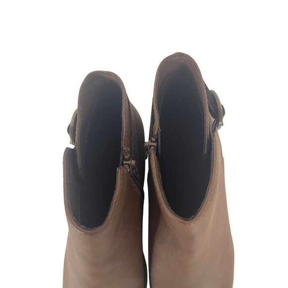 St Johns Bay Rayford Ankle Boots Womens Size 7M Brown Synthetic Upper - Picture 6 of 9